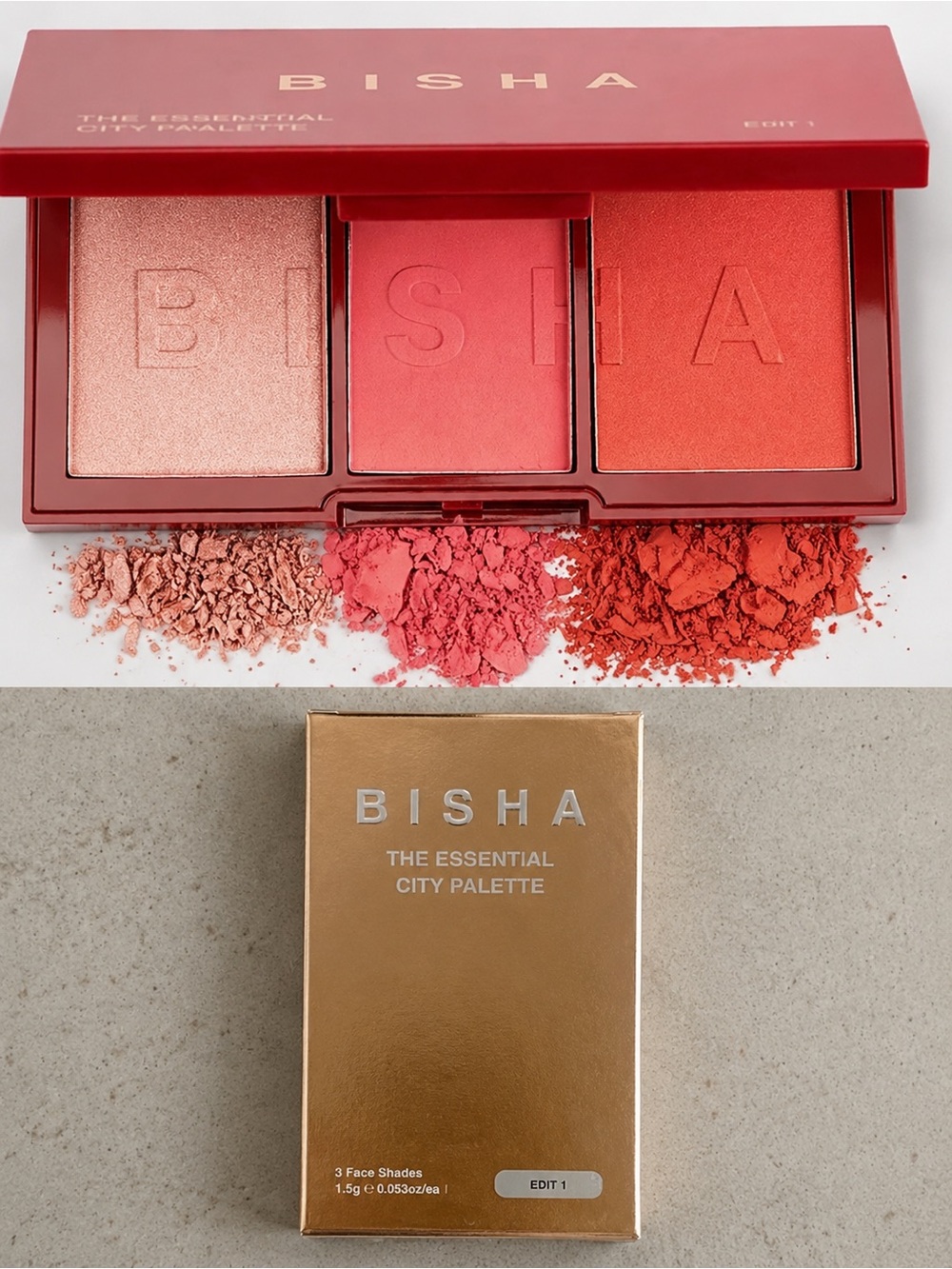 BISHA The Essential City Palette Edit 1 Blush Highlighter Face Palette NEW